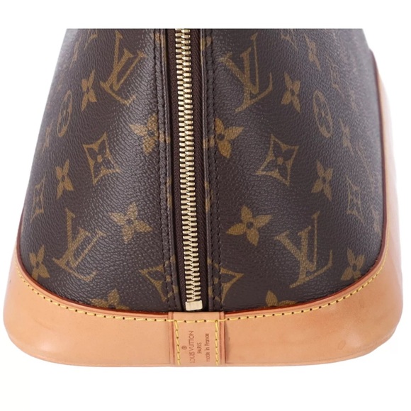 Louis Vuitton Monogram Alma Brown M51130 Dome Top Zip Satchel - Picture 15 of 17